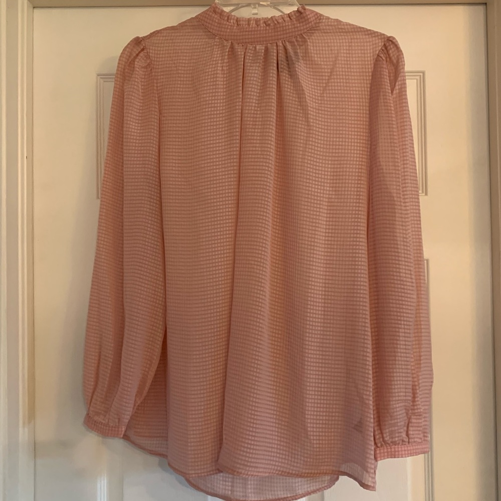 Pink Long Sleeves Blouse